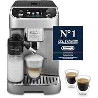 De’Longhi Magnifica Plus - Perfetto Kaffeevollautomat mit LatteCrema-Milchaufschäumer, 18 One-Touch-Getränke, farbiges Touch-Display, Silber Schwarz (ECAM322.70.SB) – Ansicht 1