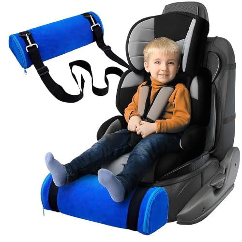 Arejonner Car Seat Footrest for Children Strap-On Car Seat Leg Support Pad Footrest for Children Ideal for Long Road Trips Car Seat Footrest for ChildrenBlue