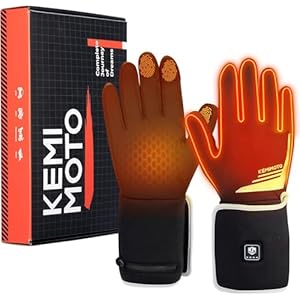 KEMIMOTO Verwarmbare handschoenen voor dames en heren, oplaadbaar, verwarmde handschoenen, dunne winterwerkhandschoenen, warme elektrische handschoenen voor fiets, motorfiets, skiën, vissen, jacht,