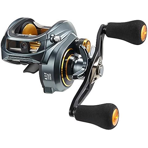 Piscifun Alijoz Baitcasting Reels Low Profile Baitcaster Aluminum Frame Baitcast Fishing reel, Size 300, 33lb Drag 8.1:1 Gear Ratio Freshwater Saltwater Double Handle Casting Reels (Left Handed) Cover