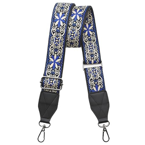 Image of Purse Strap,1.5 inch Leather End Shoulder Strap Adjustable Replacement,Retro Multi-Pattern Crossbody Bag Straps