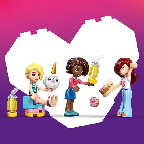 Image of LEGO Friends Unicorn Dream Cafe Building Set - Pretend Play Unicorn Toy with 3 Minidolls - 42684