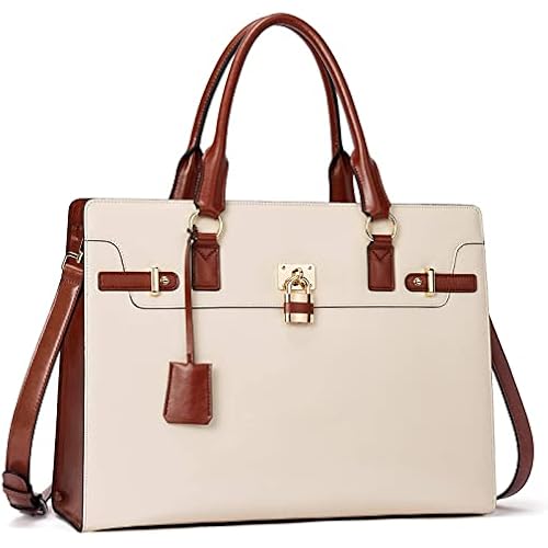 BOSTANTEN Briefcase for Women 15.6 inch Leather Laptop Bag Vintage Slim Lawyer Business Bag Stylish Work Purse