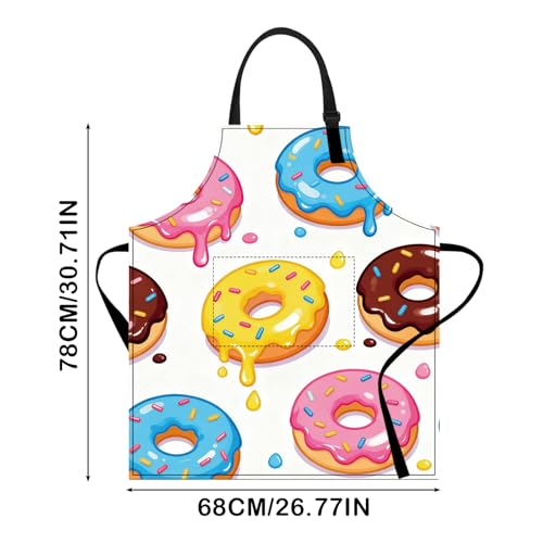 Image of Nuxovilar Cute Cooking Kitchen Apron, 26.77 * 30.7 Inches, Essential for Kitchen Cooking, Baking, Festive Gatherings