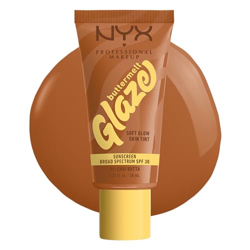 NYX PROFESSIONAL MAKEUP Buttermelt Glaze Soft Glow Skin Tint + SPF 30, Up To 12HR Wear, 05 Chai Butta - image 1
