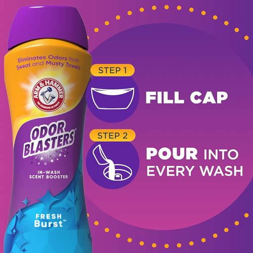 Arm & Hammer Odor Blaster In-Wash Scent Booster - Fresh Burst, 24 oz, Pack of 4