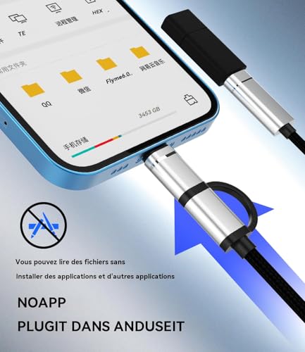 Adaptateur pour iPhone 15 Pro Max USB vers USB C câble OTG iPad 10 - 4
