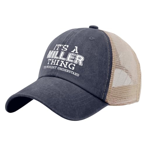 It's a Miller Thing You Wouldnt Understand Hat Trucker Hat Women Vintage Mesh Hat for Summer, Purplish Blue04, One size