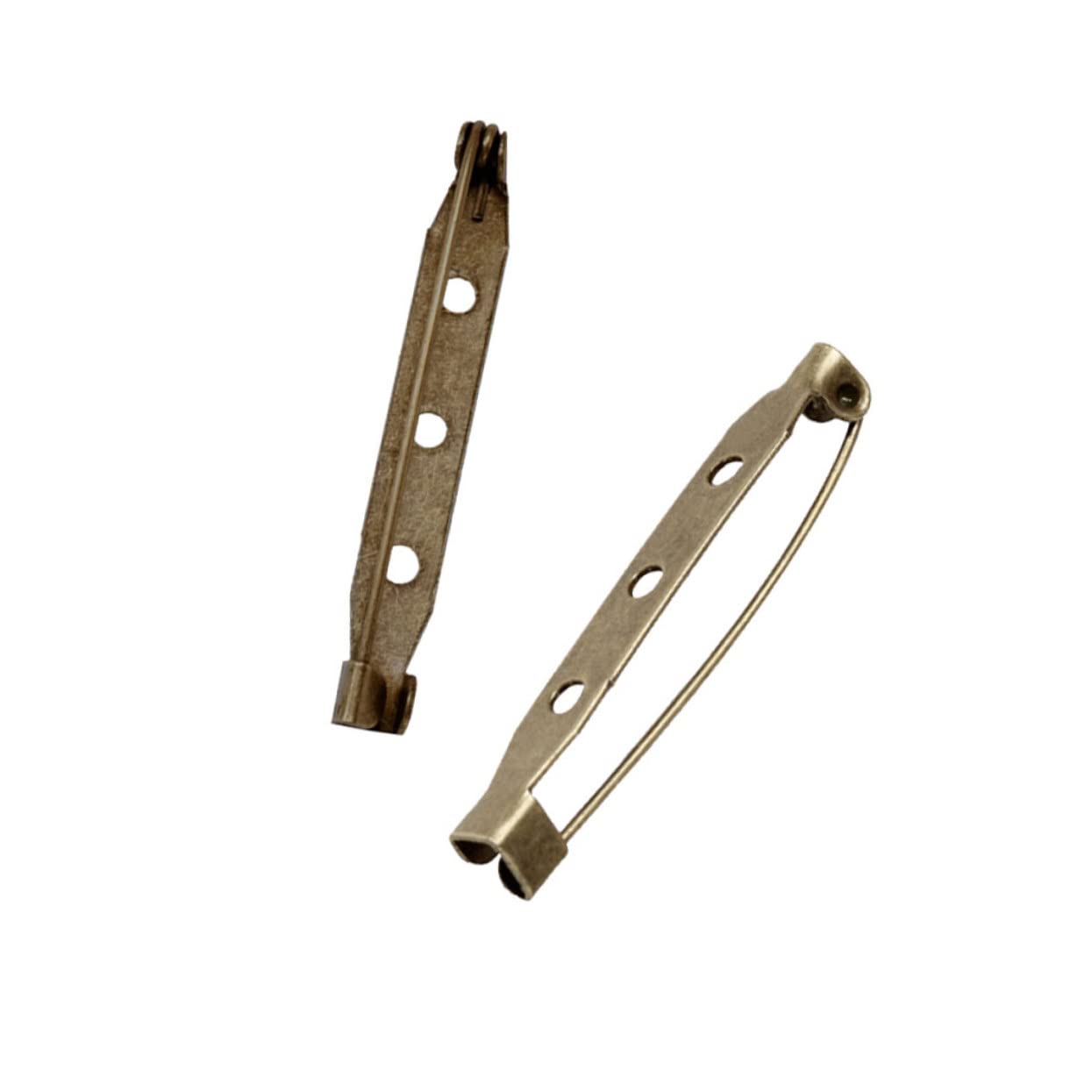 ARTIBETTER 200Pcs Bronze Safety Pin Backs for Jewelry Making Durable Brooch Clasp for DIY Crafts Sewing and Corsage Projects