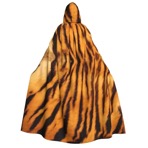 Cape à capuche médiévale imprimé tigre costume unisexe original