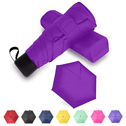 GAOYAING Travel Mini Umbrella Sun&Rain Lightweight Totes Small and Compact Suit for Pocket