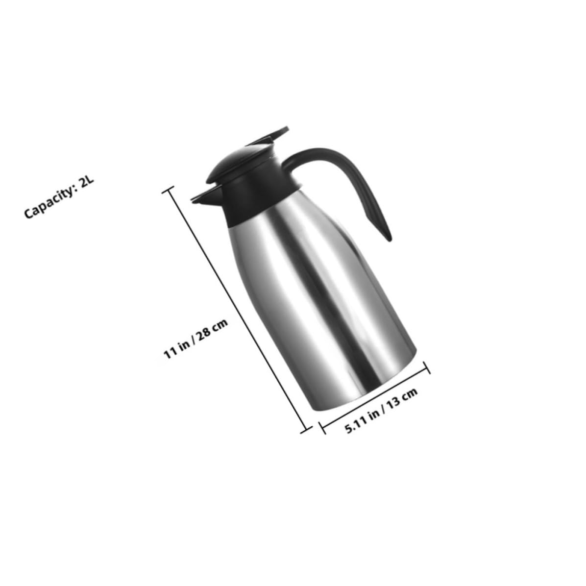 Jarra de Café Aislada de Acero Inoxidable 2l para Hoteles y Restaurantes