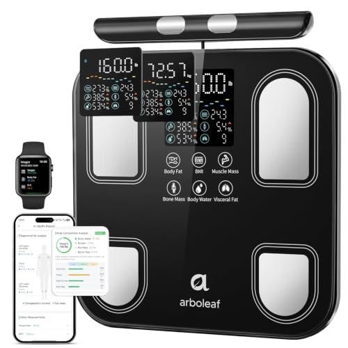 arboleaf Körperfettwaage Körperanalysewaage mit handsensoren 28*28CM, CS10O – Ansicht 1