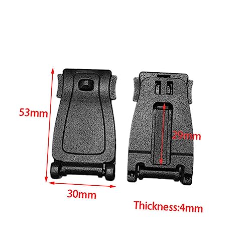 Hebillas POM negras para mochila y clips de plástico resistentes UKCOCO 3