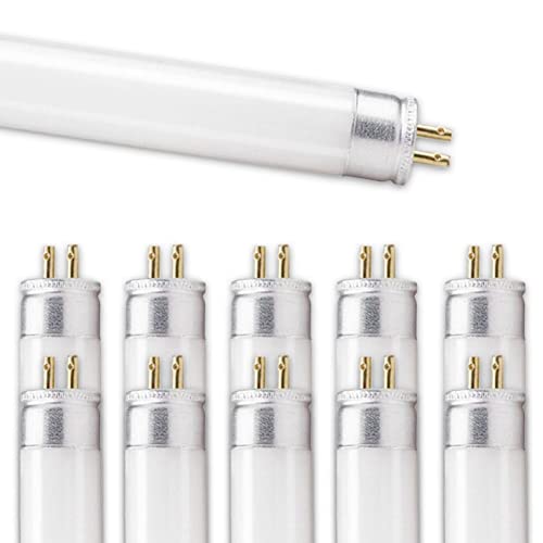 Clar - Lampade Fluorescenti 13 Watt T5, Lampadina Mini Fluorescente, Tubi In Miniatura, Lampadine T5 51,6 X 1,6 Cm (13 Watts T5, Pack 10)