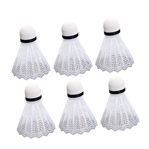 Gogogmee 12pcs Durable Plastic Badminton Shuttlecocks for Play Premium Quality Exercise Supplies for Beginners Amateurs and Family Fun White