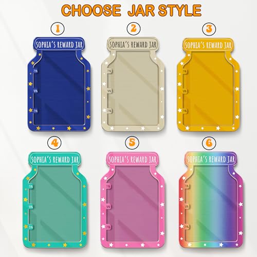 Image of Star Reward Jar Magnetic for Kids - Kid Reward System, Behavior Jar for Classroom & Home, Kids Potty Training Star Tokens, Incentive Good Behavior Management Tools Back to School Boys Girls