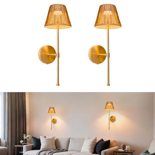 Dimmable Rechargeable Wall Sconce, Battery Operated Wall Light with 3