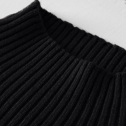 Boys Girls Mock Turtleneck Knit Sweaters Long Sleeve Casual Pullover T-Shirt Fall Winter Tee Tops for 1-13 Years4