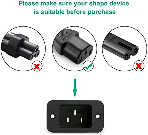 Image of Ganix Computer Power Cable Cord for Desktops PC and Printers /Monitor SMPS IEC Mains Black (5M)