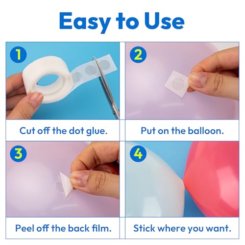 Image of Balloon Arch Kit, 209.97 ft | Balloon Garland Strip, 200 Clear Glue Point Dots, 1pc Tie Tool and 10 Clips, Party Decoration, Wedding, Birthday