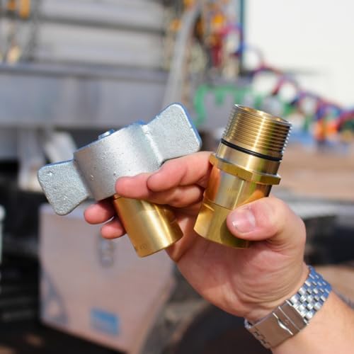Image of Summit Hydraulics 1 inch NPT Wet-Line Wing Nut Hydraulic Quick Disconnect Coupler /Coupling Set (Pack of 2)
