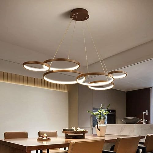 Suspension LED salon et salle à manger lustre réglable en hauteur à télécommande