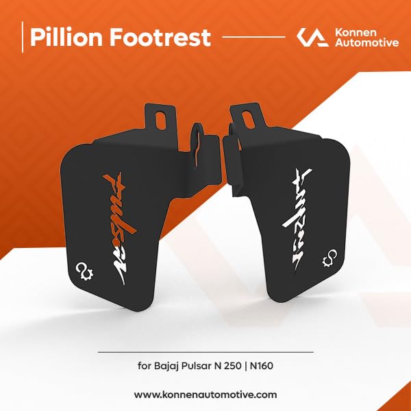 Image of Pillion Footrest Compatible With Bajaj Pulsar N150 /P150 /N160 /N250 /F250 (Pair|Set) (Black, Pack of 1)