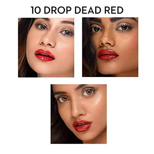 Image of SUGAR Cosmetics - Smudge Me Not - Lip Duo - 10 Drop Dead Red (Red) - 3.5 ml - 2-in-1 Duo Liquid Lipstick with Matte Finish and Moisturizing Gloss