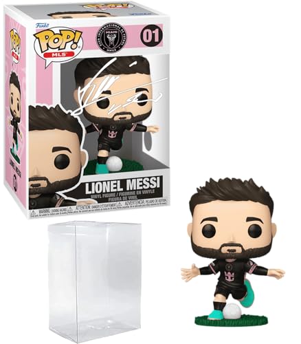 Image of Lionel Messi #01 Away Uniform Facsimile Signed Reprint Laser Autographed Funko POP! MLS: Soccer Inter Miami CF Figurine with Protector Case