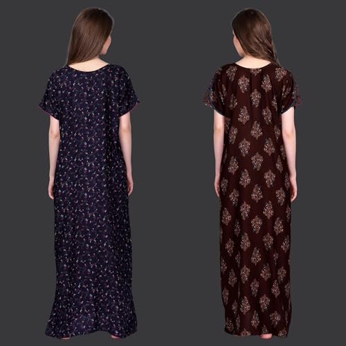 Image of Women's Alpine Floral Print Maxi Night Gown
