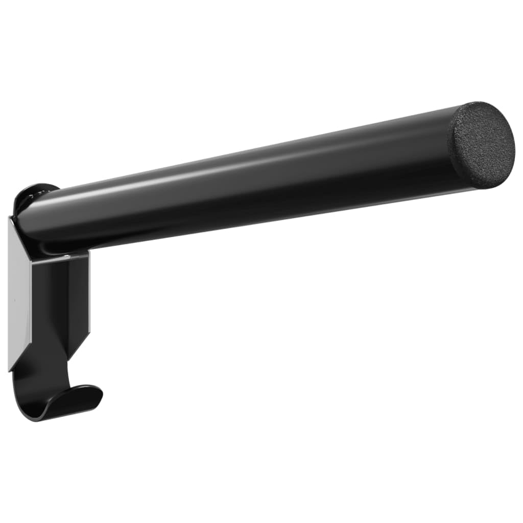 vidaXL Soporte de Silla Montura de Pared Plegable Hierro Negro, portasillas de Montar, Soporte para Silla de Montar, Soporte para Silla de Montar portátil
