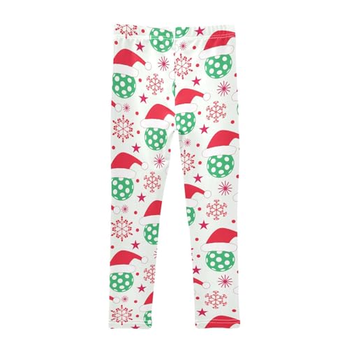 Green Pickleball Girls Leggings,Workout Leggings for Girls Toddler Athletic Leggings Size for 3-10T2
