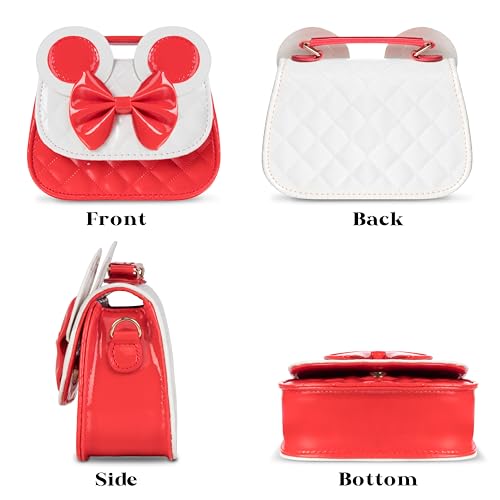 Kids Purse for Little Girl,Adjustable Crossbody Toddler Purses Mouse Ear Bow for Girls Age 3 4 5 6 7 8 9 Birthday Gift (Red)2