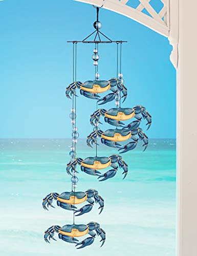 Sunset Vista Designs Kathy Hatch Great Outdoors Land And Sea Collection 18" Garden Wind Chime - Blue Crab #TOP1