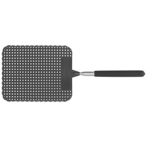Telescopic Fly Swatter, Plastic Light Indoor Fly Swatter Convinient Durable for Home for Office for Camping for Fishing (Black)