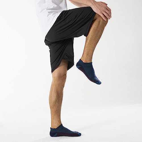 Image of WANDER Merino Wool Ankle Running Hiking Socks 3 Pairs Lightweight Cushioned Sweat-Wicking No Show Athletic Socks Men Women