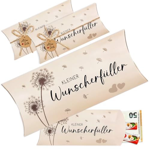 Wunscherfüller Geldgeschenke Gutschein Verpackung 8 Stück Geldgeschenk Kissenschachteln Geschenkbox für Geld Gutscheine Süßigkeiten - Geldgeschenke Geburtstag Weihnachten Hochzeit Konfirmation