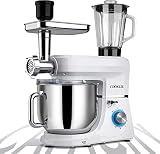 COOKLEE 6-IN-1 Stand Mixer, 8.5 Qt. Multifunctional Electric Kitchen Mixer with 9 Accessories for Mo