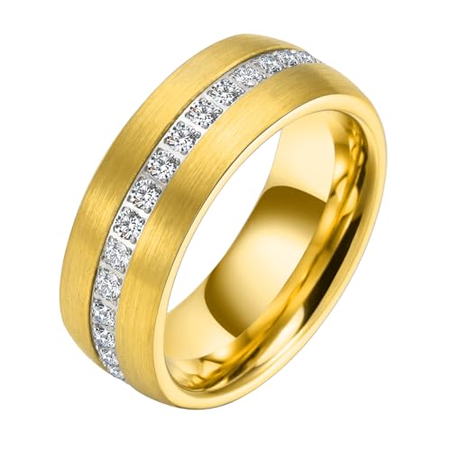 Alliance tungstène homme 8 mm avec zirconium bague cadeau de fiançailles