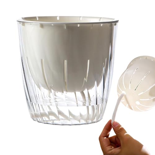 Maceta hidropónica - Maceta para plantas hidropónicas que absorbe automáticamente el agua, mejora la estética doméstica Jardinera transparente Decoración de mesa para plantas y flores de jardín