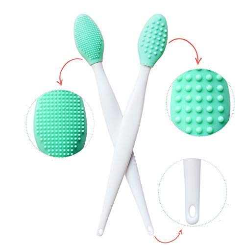 Lip Brush Tool,Double-Sided Silicone Exfoliating Lip Brush (3 Colors) #TOP2