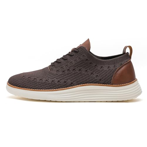 Image of Men's Mesh Oxfords Sneakers Handmade Comfortable Casual Dress Business Slip On Lightweight Walking Shoes for Men