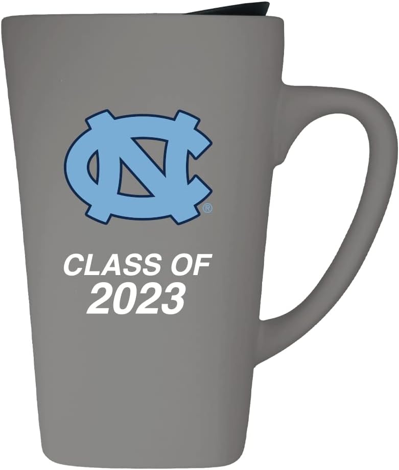 University of North Carolina Class of 2023 16oz Soft Touch Ceramic Travel Mug with Lid - Gray