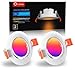 Produktbild Lumary 5W LED Spots Dimmbar und Schwenkbar 2Stück, Smart LED Einbaustrahler RGB Warmweiß Kaltweiß 2700K bis 6500K Spots Deckenleuchte, APP-Steuerung/Sprachsteuerung Kompatibel mit Alexa/Google Home