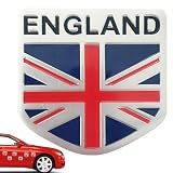 Emblema de la bandera de Inglaterra - Cubierta de pequeños rasguños de aluminio calcomanías cromadas de automóviles | Ofrezca excelente resistencia sindical jack car flaags | Inglaterra Uniones Jacks