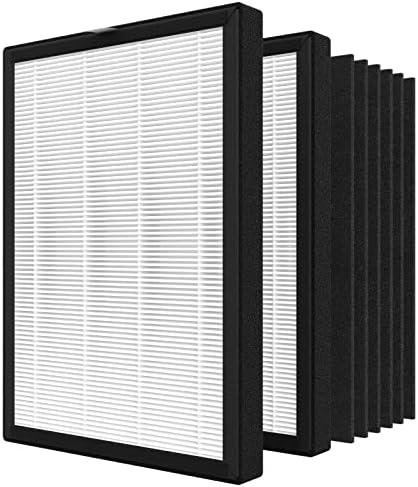 CFKREYA True HEPA Replacement Filter for VEVA ProHEPA 9000 Air Puri Fier,Including 2 True HEPA Filters & 6 Carbon Filters