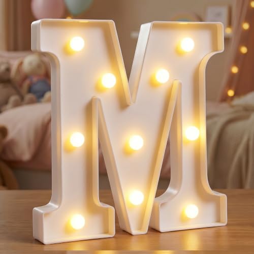 Marquee Letters 8.5 Inch Light Up Letters Battery Powered Letter M