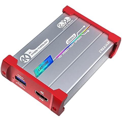 TreasLin 2 Input 2 Output Capture Card Two Screen Capture 4K@30Hz HDMI Game Video Game USB Capture Card Dual Inputs and Outputs Capture for Two Camera PS4 PS5 Switch Xbox Cover