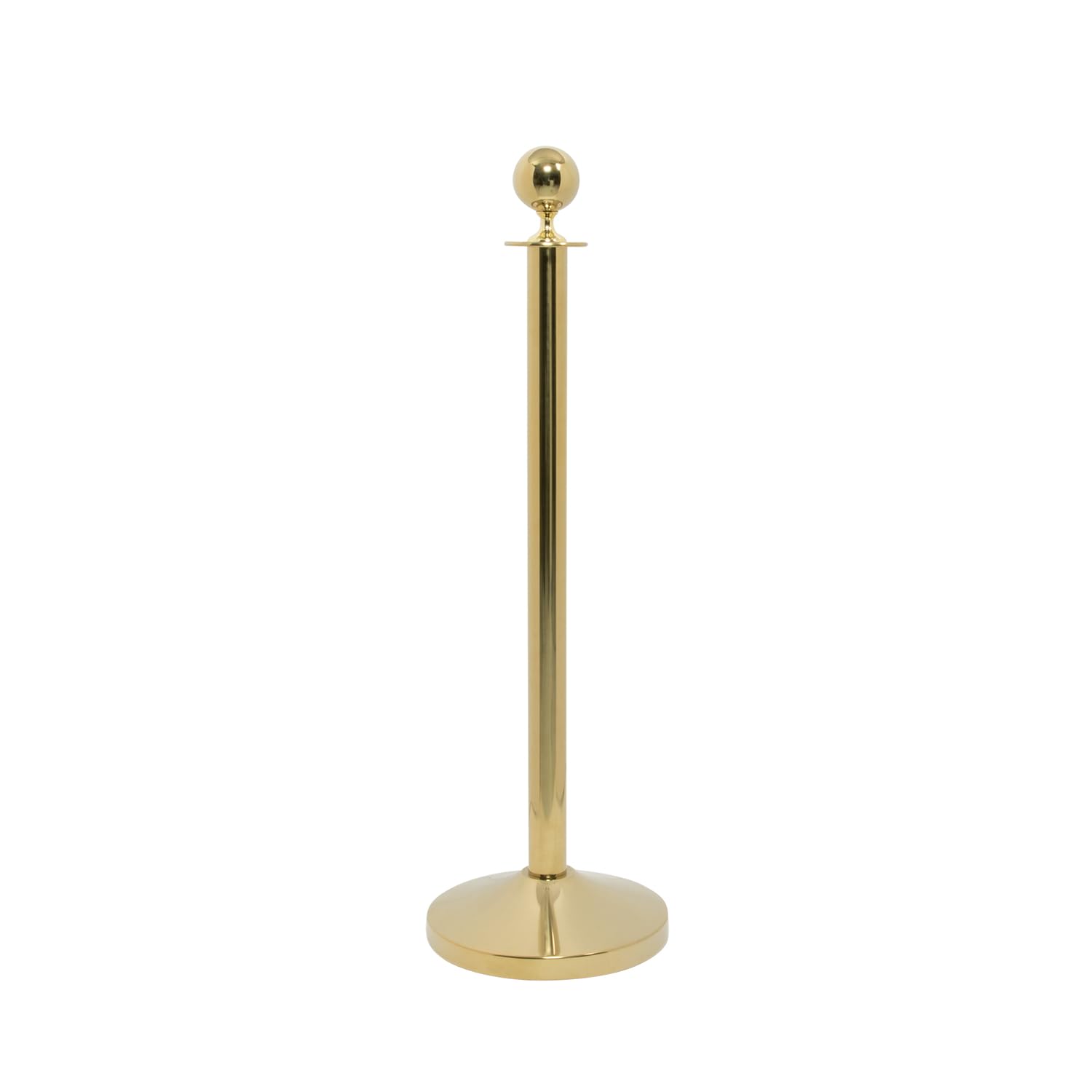SECURIT Poste con Base para Sistema de Barrera Clásico Acero Inoxidable Acabado Dorado H. 95 cm
